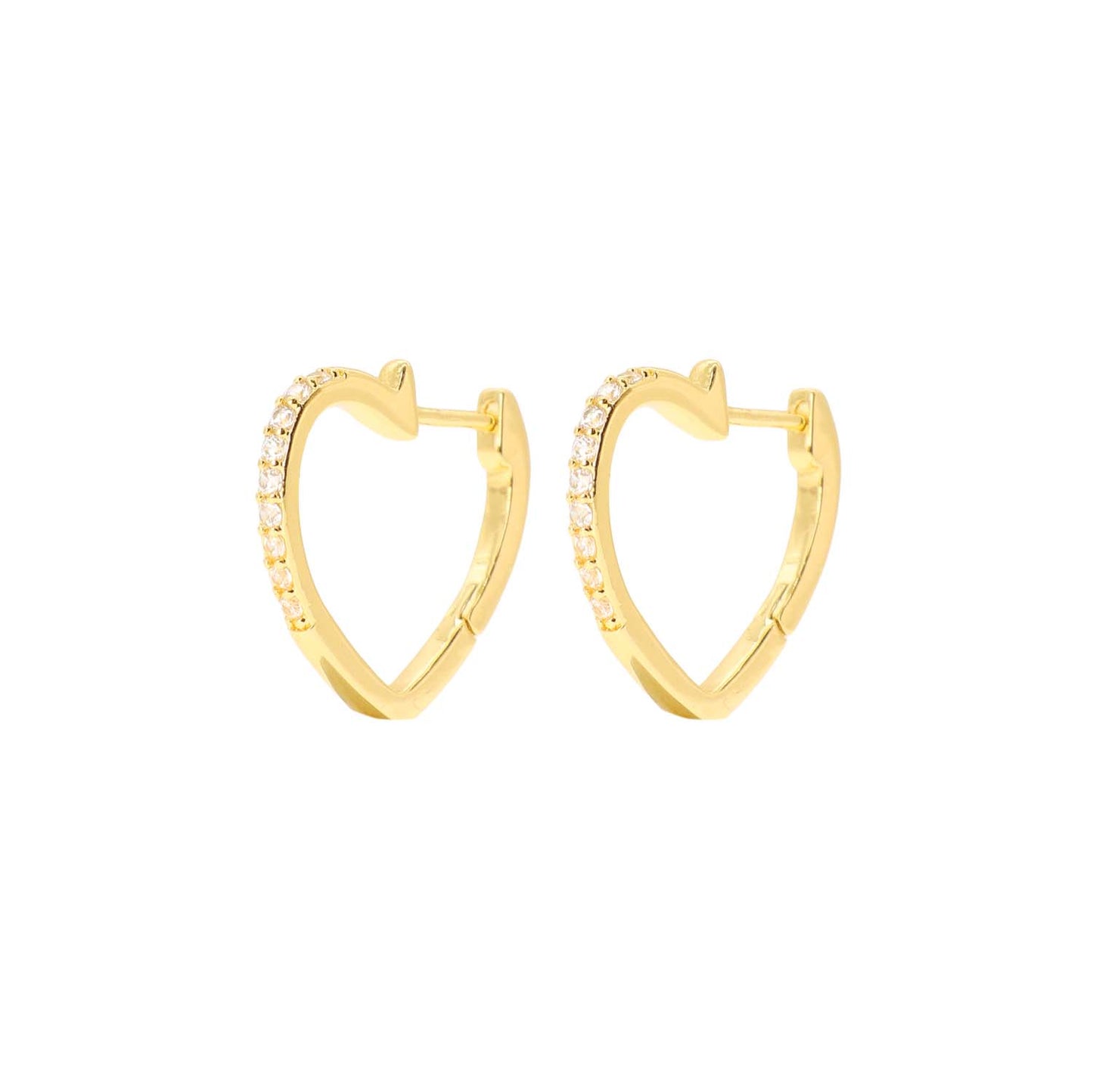 Earrings " Heart Hoops" Gold