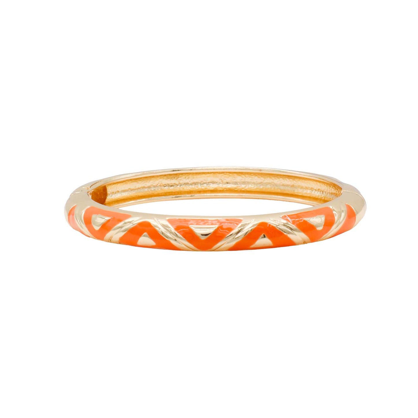 Enamelled Metal Bangle Orange