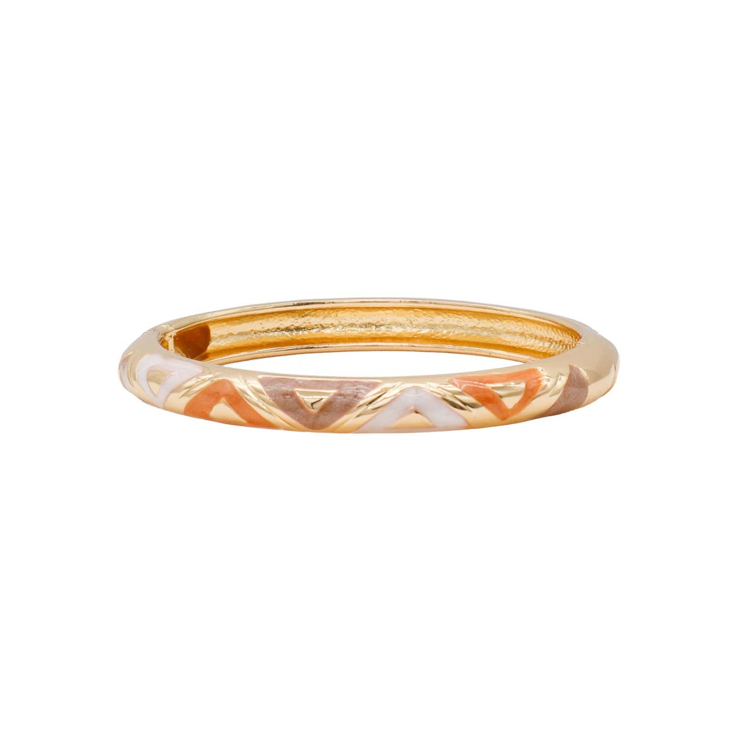Enamelled Metal Bangle Coffee