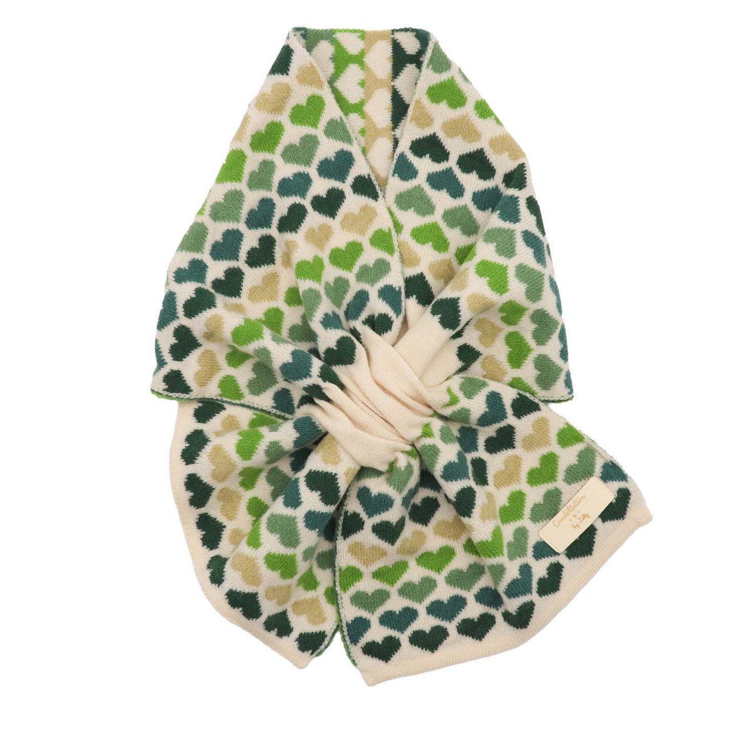 Green Love Hearts - Scarf