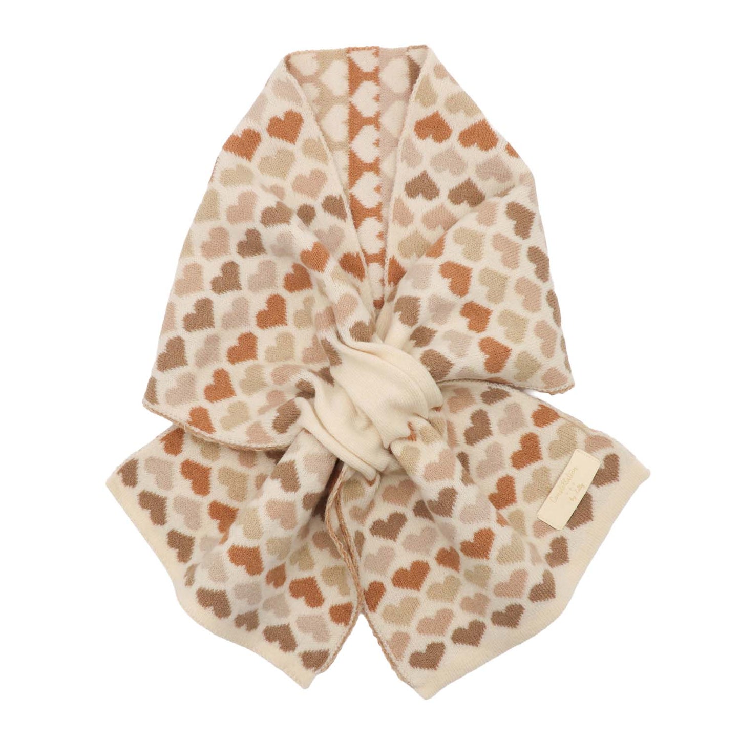 Taupe Love Heart - Scarf