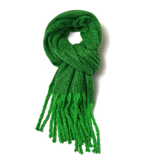 Tasseled winter scarf