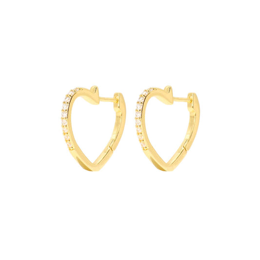 Earrings " Heart Hoops" Gold