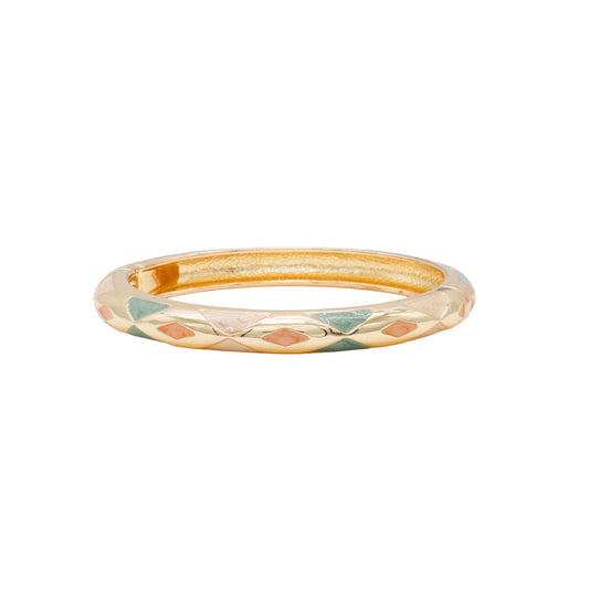 Enamelled Metal Bangle Taupe