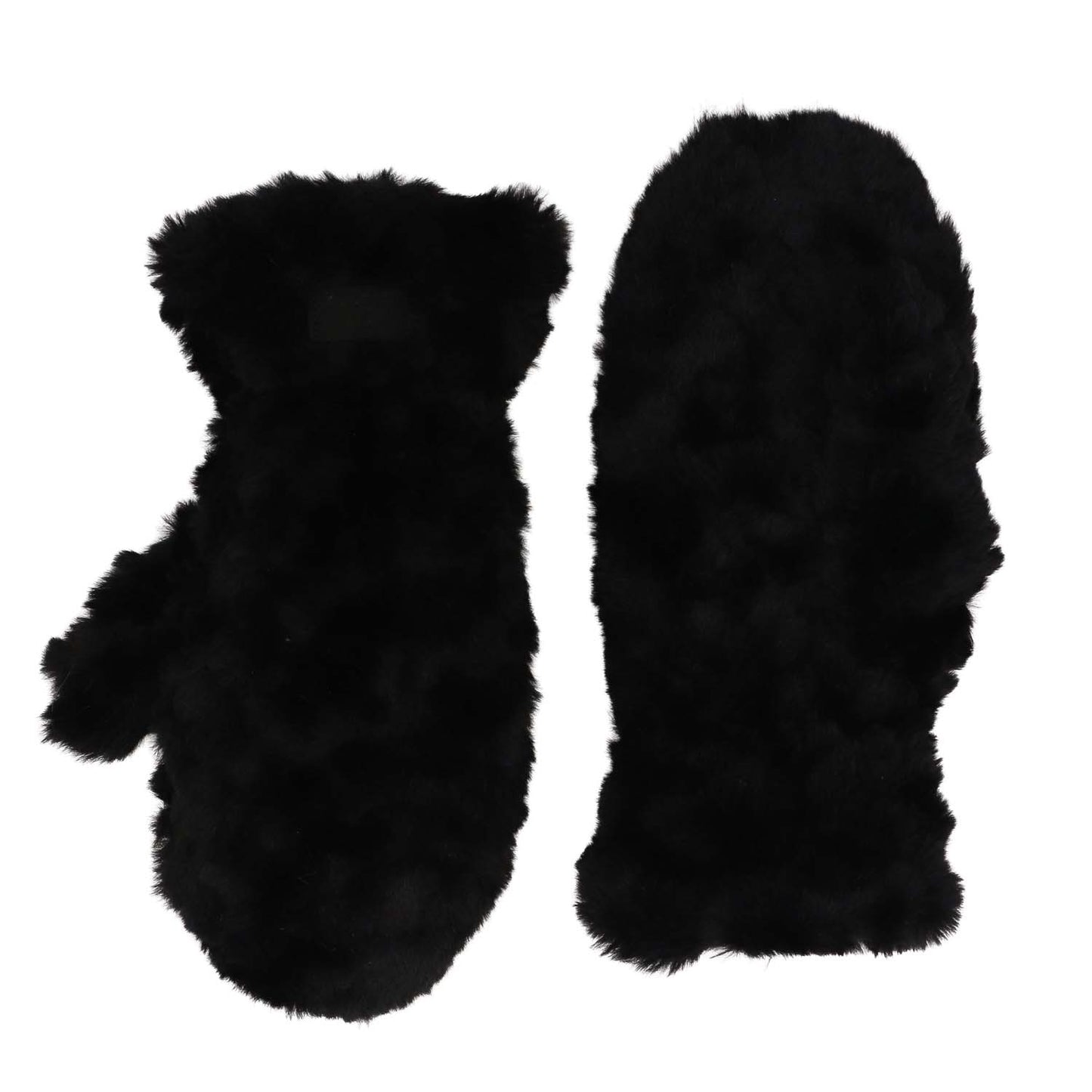 Teddy Mittens Black