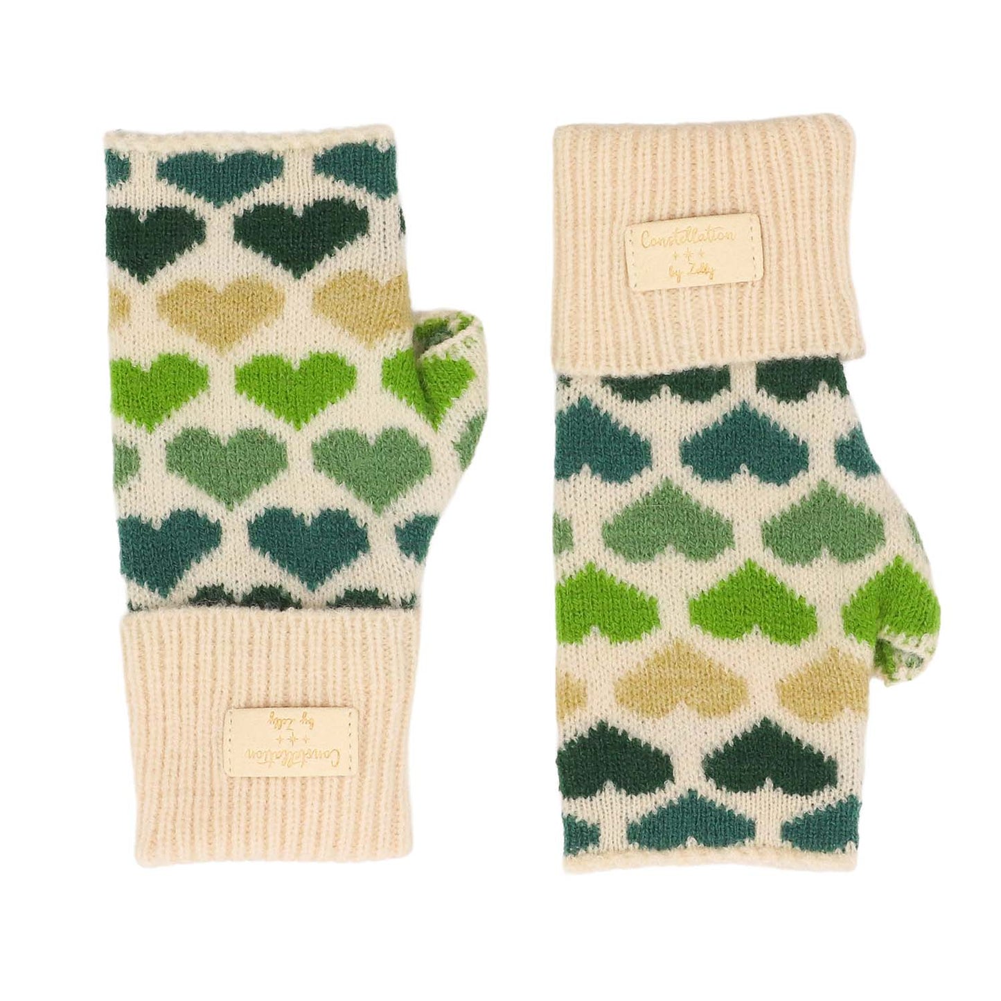 Green Love Hearts - Scarf