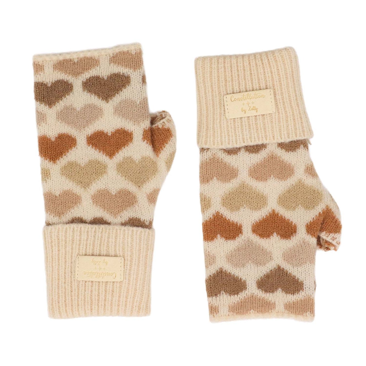 Taupe Love Heart - Scarf