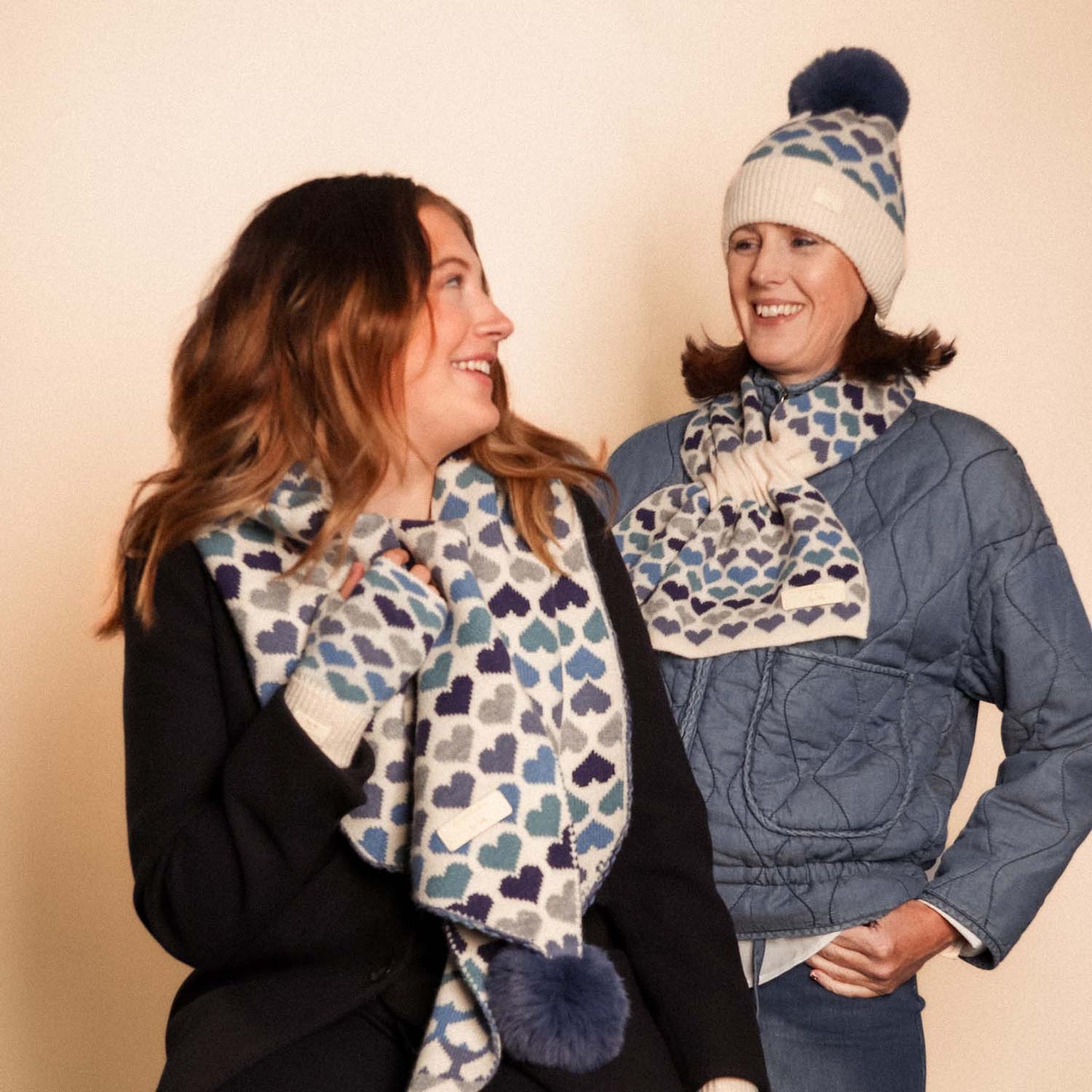 Blue Love Heart - Scarf