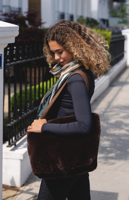 Faux-fur Shoulder Bag