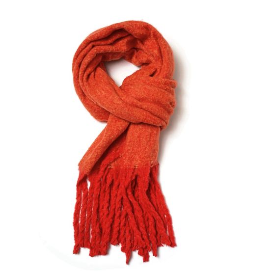 Tasseled winter scarf