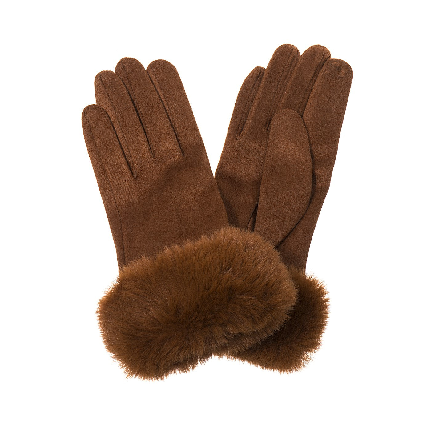 Faux Fur Cuffed Gloves