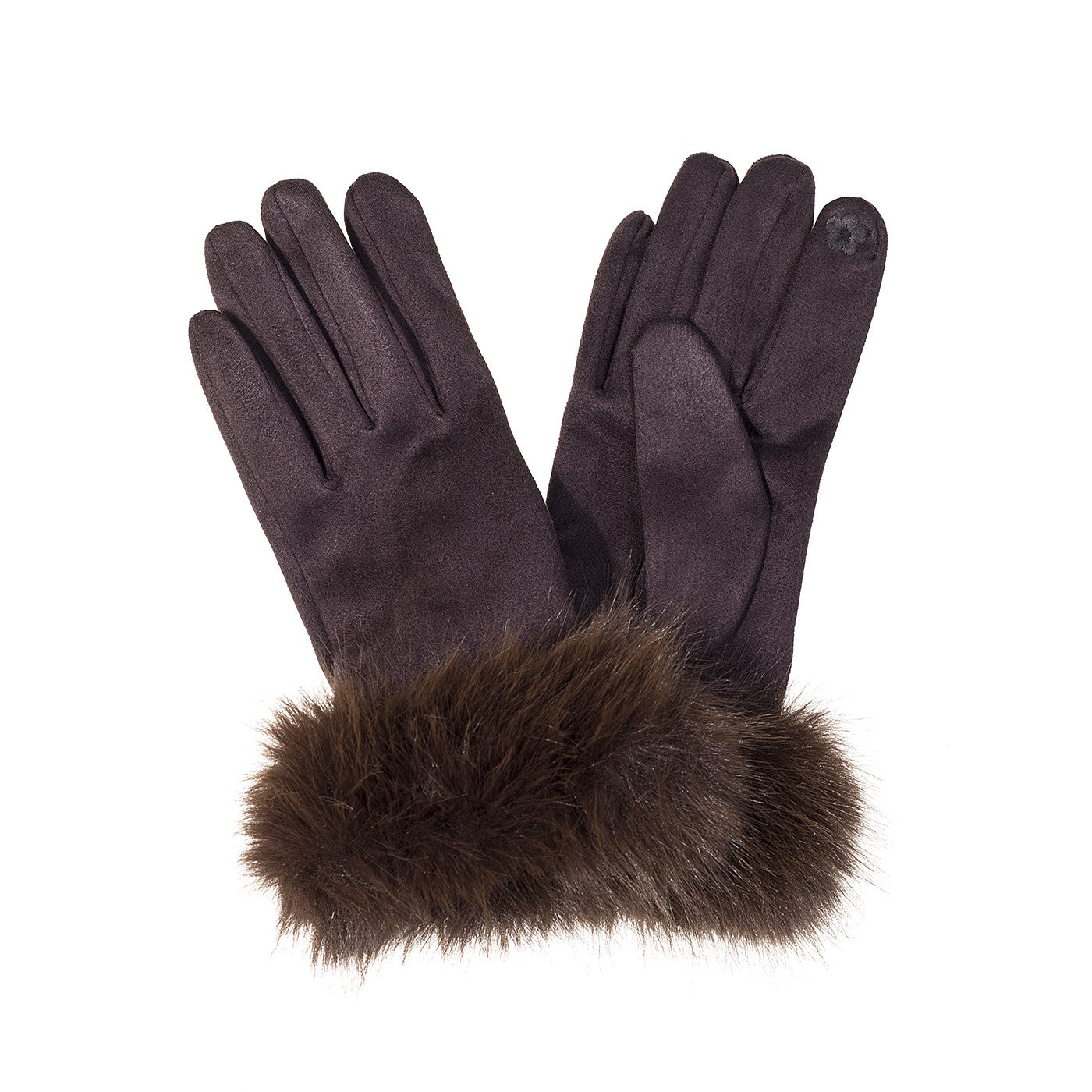 Faux Fur Cuffed Gloves