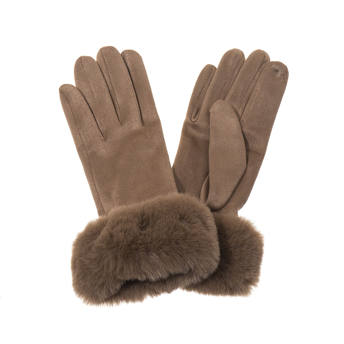 Faux Fur Cuffed Gloves